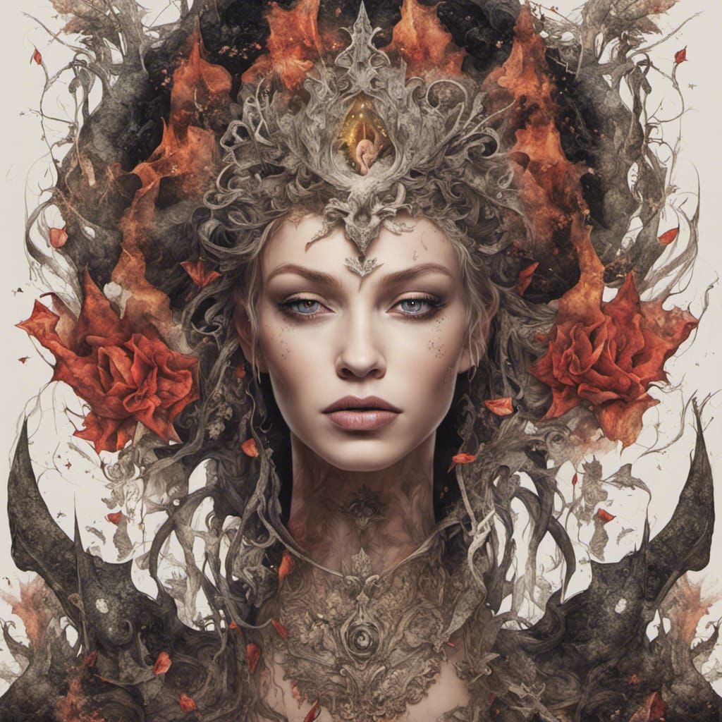 Queen innocent, stunning Beautiful hell wild magical - AI Generated ...