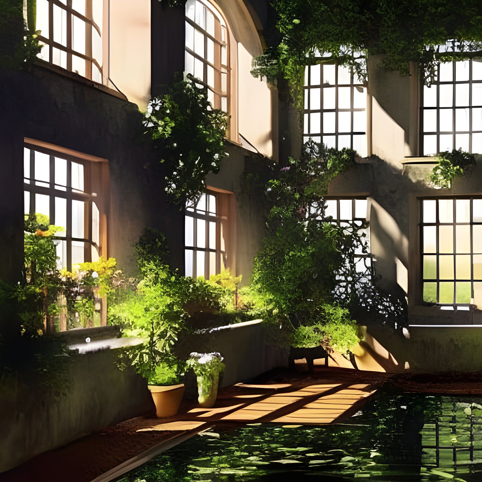 Industrial minimalist with greenery  by @G3N3R1C345