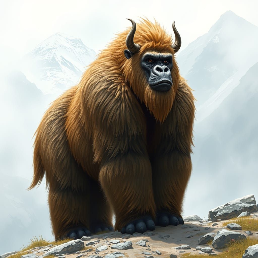 "YakRillaFoot"   

A Gorilla Yak hybrid