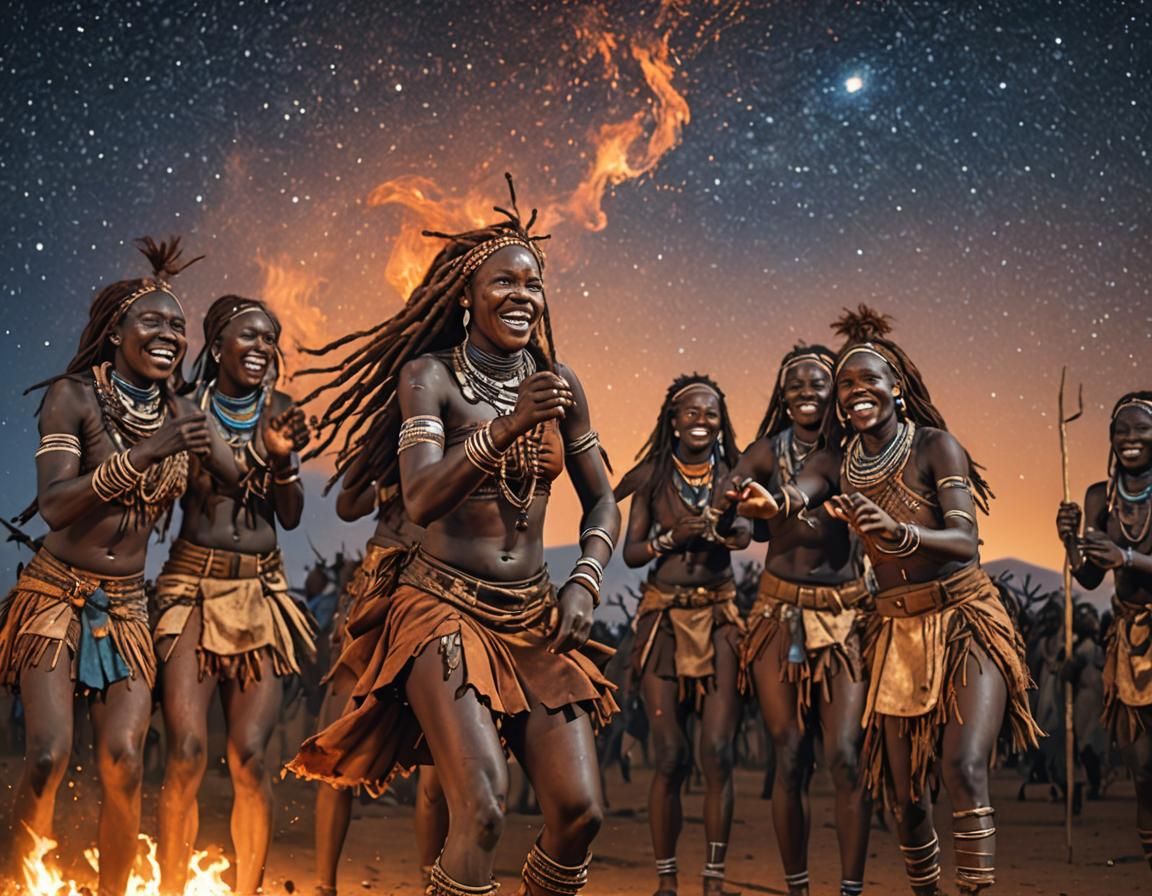 Namibian woman dancing