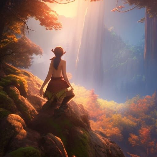 elf, Unreal Engine Alex Hirsch color corrected movie poster ...