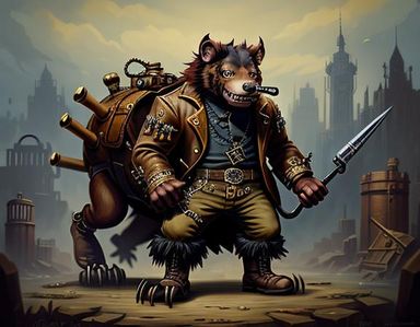 Steampunk Tasmanian Devil Animal in style of Alexey Dolotov - AI ...