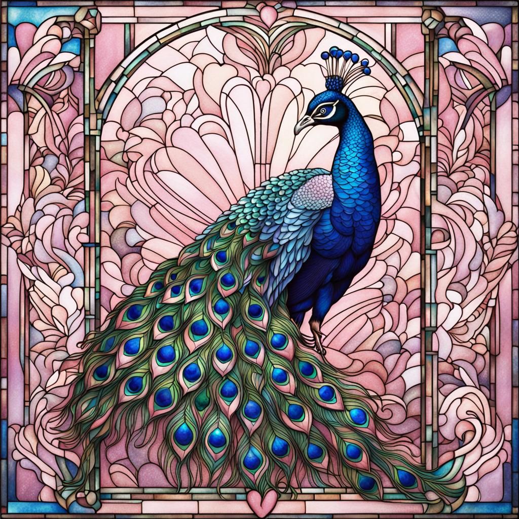 Peacock Window  by @AbstractCat