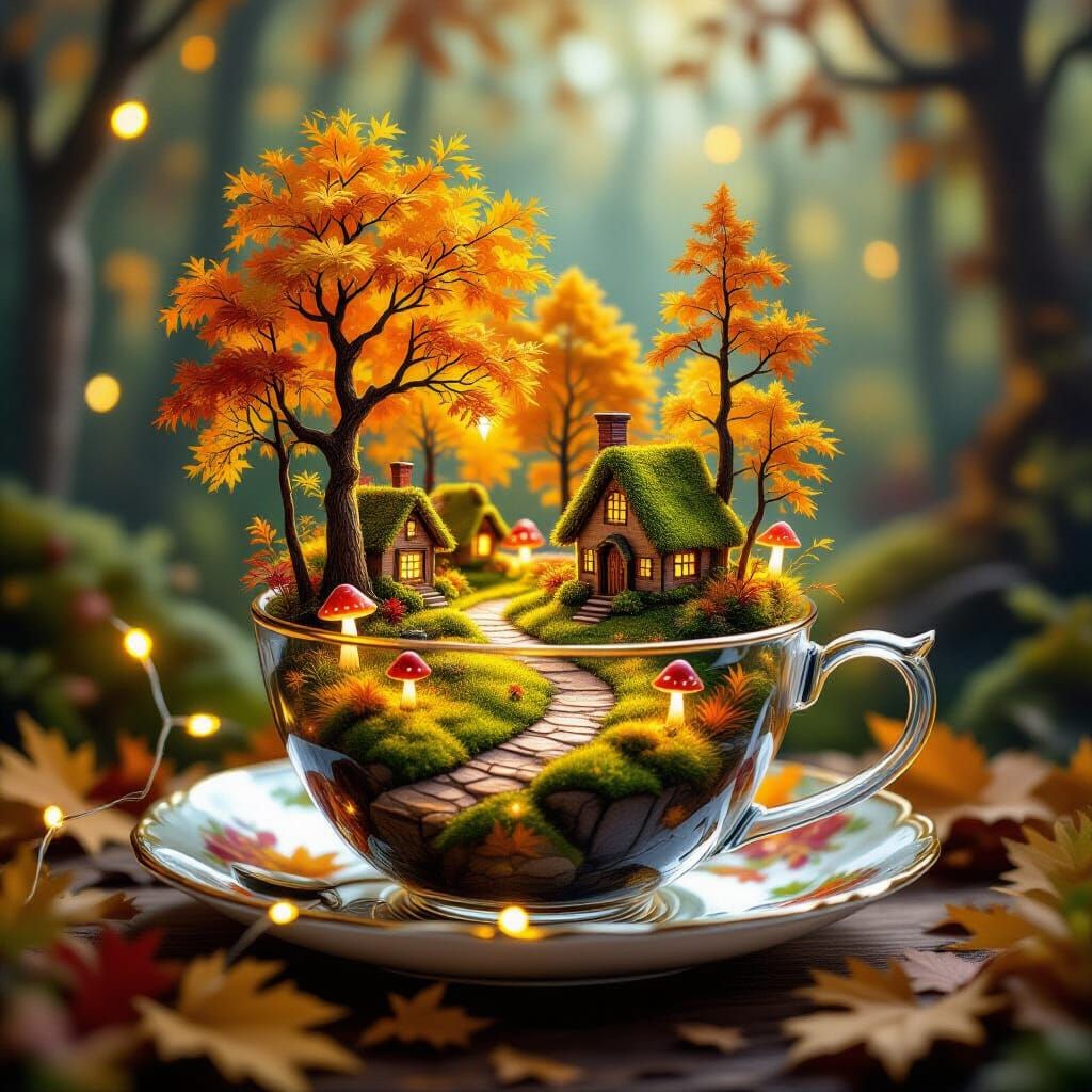 Autumn in a teacup