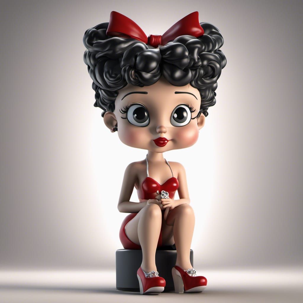 Betty Boop Sitting In A Chair Legs Crossed Volumetric Lighting Highly Detailed Ai Generated 6621