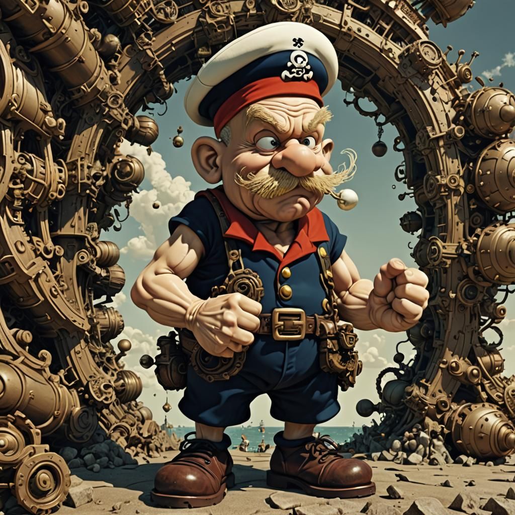 Popeye the Puckish Misanthrope, by Arcane Bagworm, mandelbul...