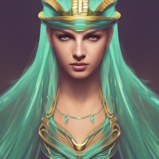 She was tall,exotic ,beautiful the queen of Atlantis,wearing a mint
