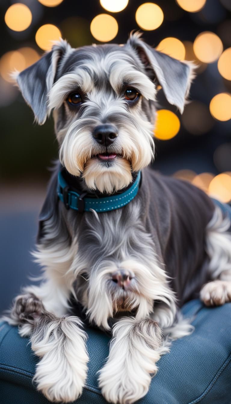 Schnauzer Dog Professional photography, bokeh, natural light...