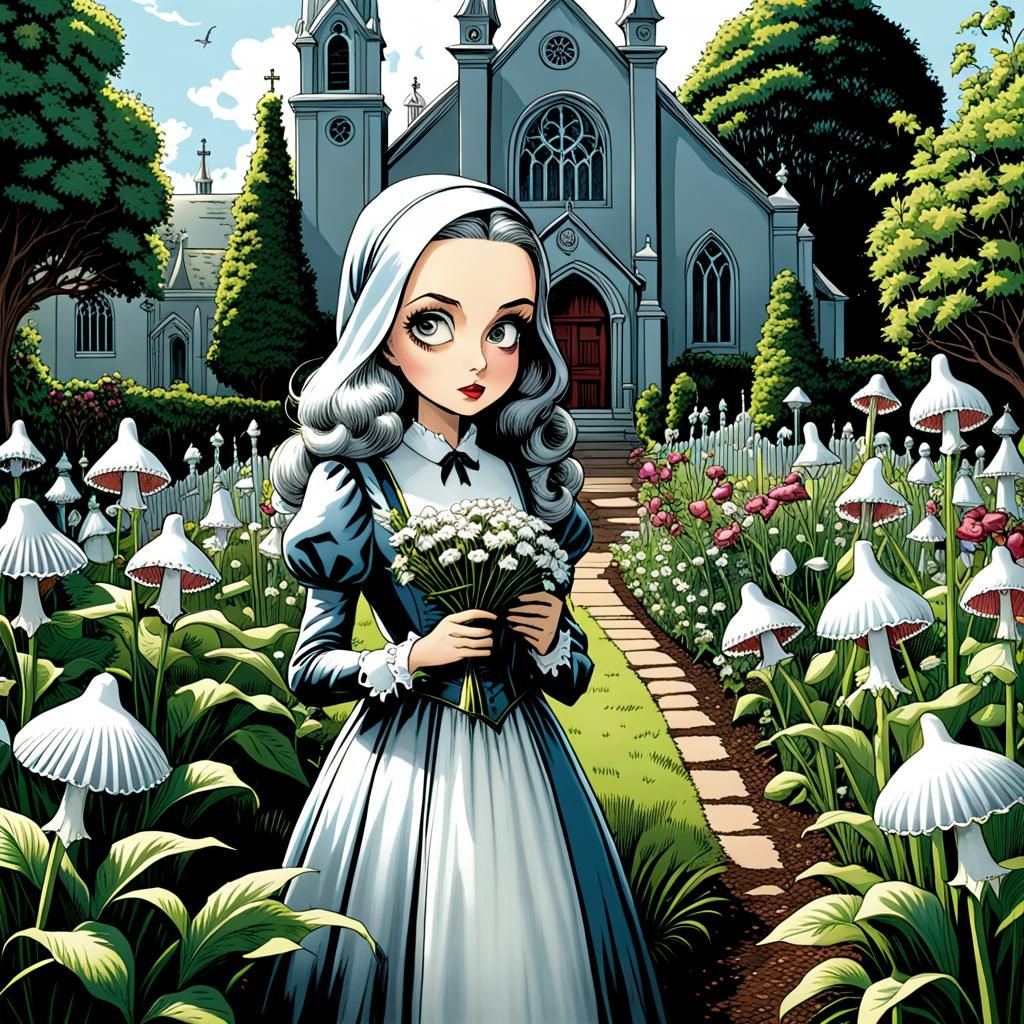 Mary, Mary quite contrary, how does your garden grow? - Possibly represents Mary, Queen of Scots or Bloody ...  by @Bephers