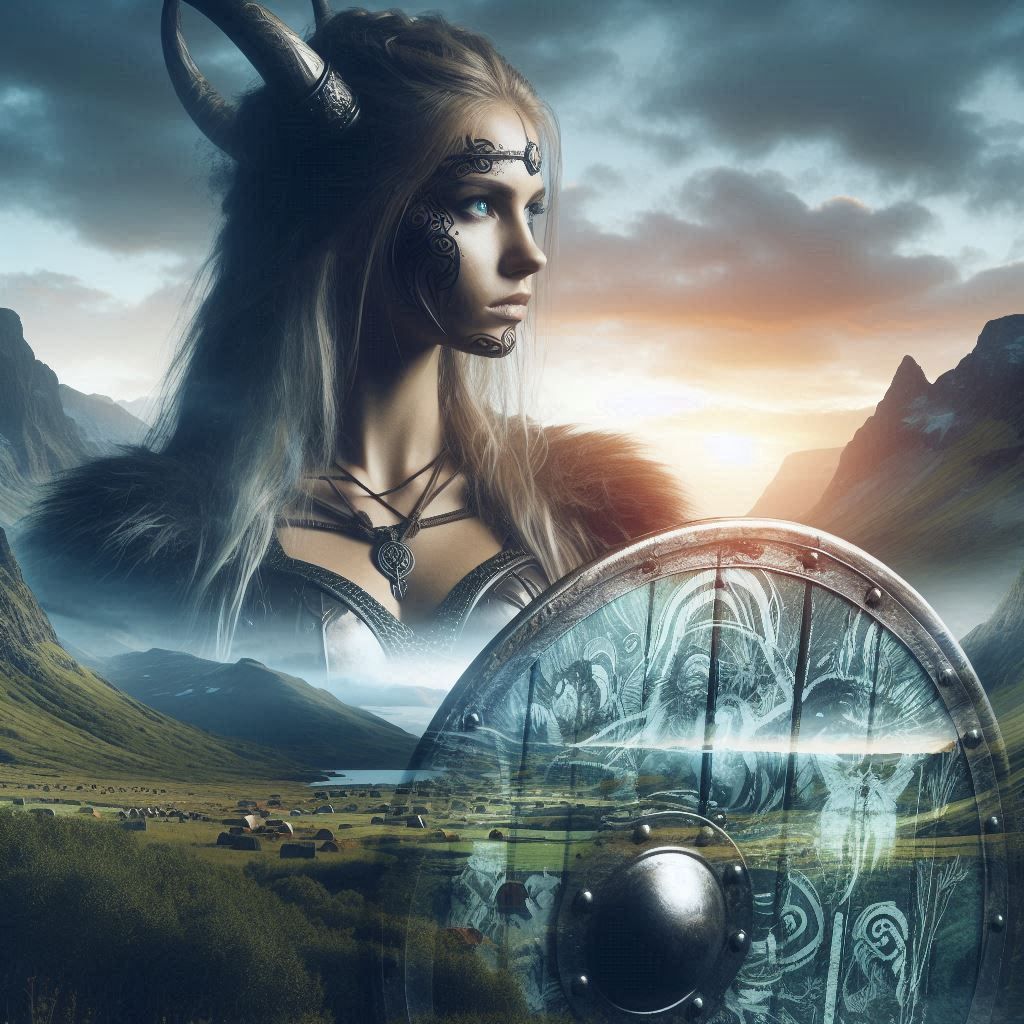 double exposure beautiful fantasy portrait landscape..