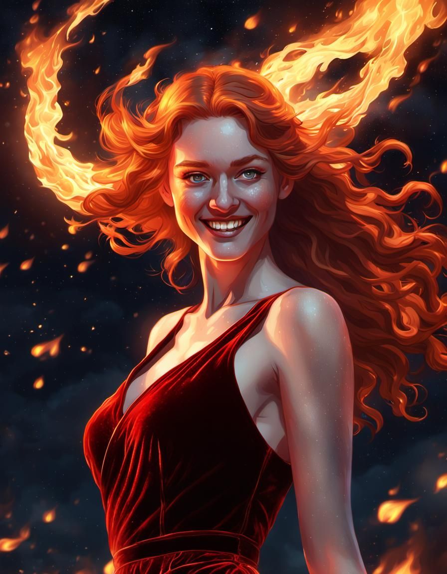 Fiery Redhead - AI Generated Artwork - NightCafe Creator