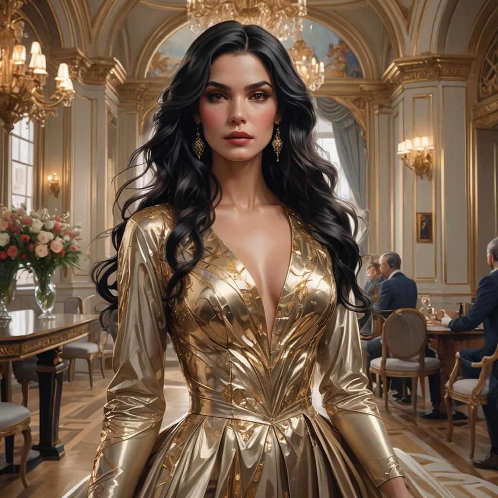 Elegant Woman Portrait with Volumetric Lighting