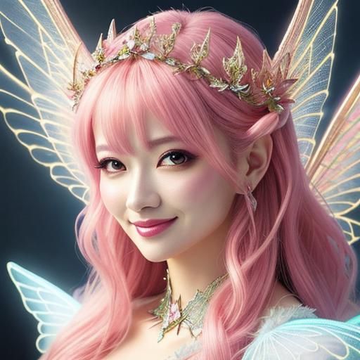 happy girls, Glowing Fairy Angel (kawaii 1.5) beautiful fair...