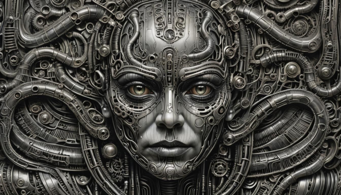Inspired by 'Li I' painted by H.R. Giger