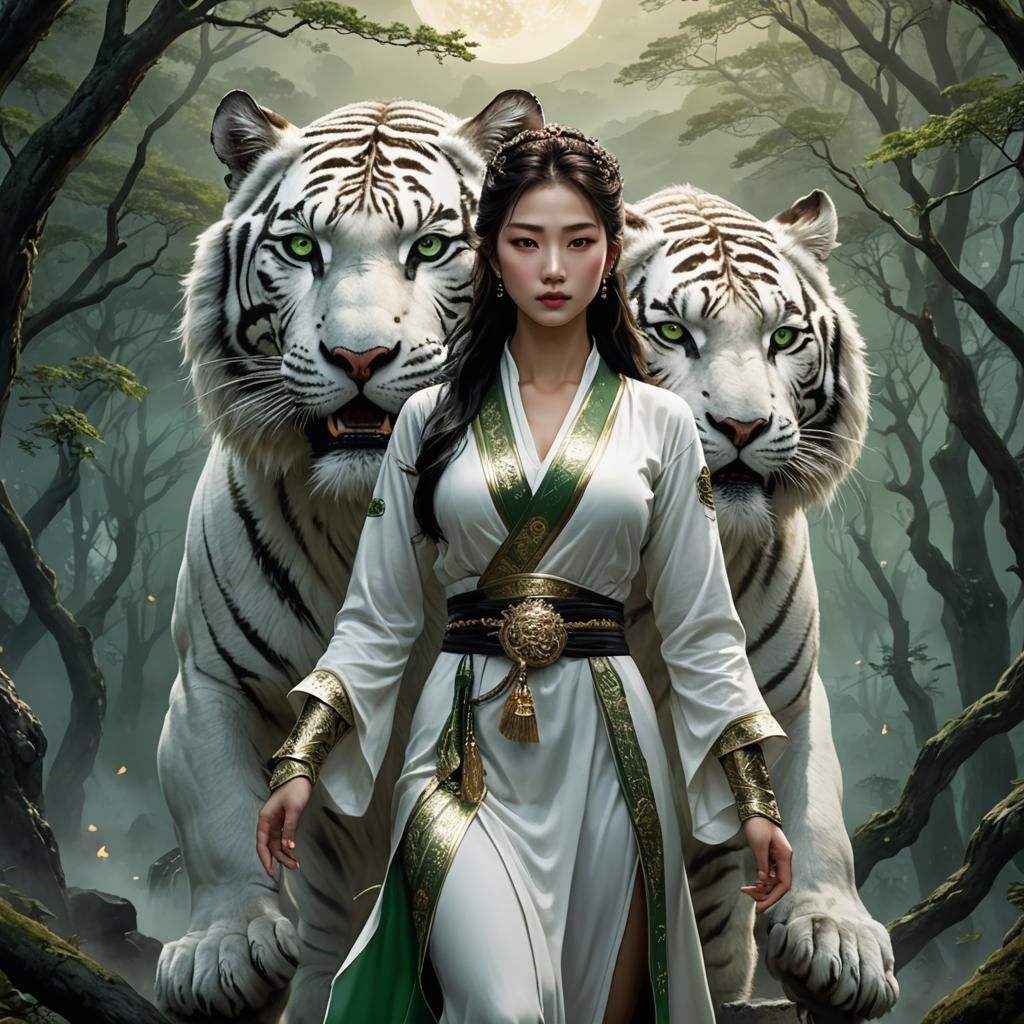 The Jansang Tiger and Guardian, Jansang Mountain, Busan.  by @Krizza