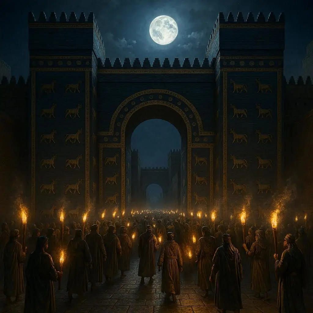 New years procession in ancient Babylon