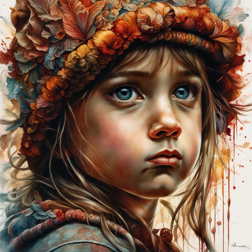 Art by David Palumbo, Norman Rockwell, Carne Griffiths, little girl ...