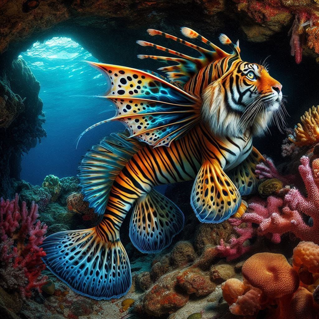 The Mysterious Mertiger doesn't like being caught on camera!  by @Margeus Overthinkus Maximus 