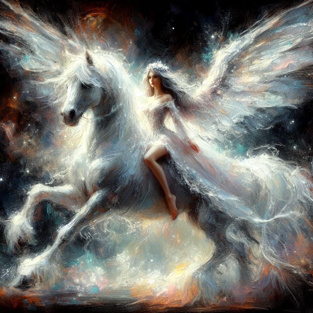 Fairy and Her Pegasus