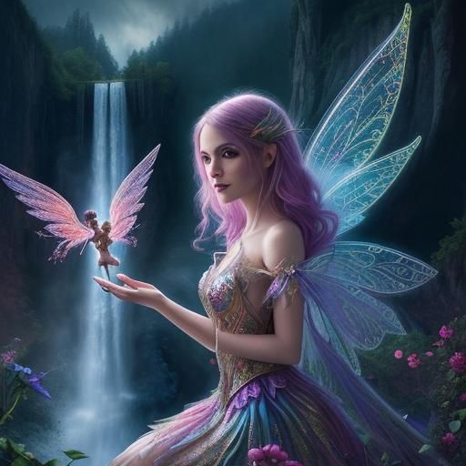 Amazingly Stunningly Beautiful colorful fancy fantasy fairy with ...