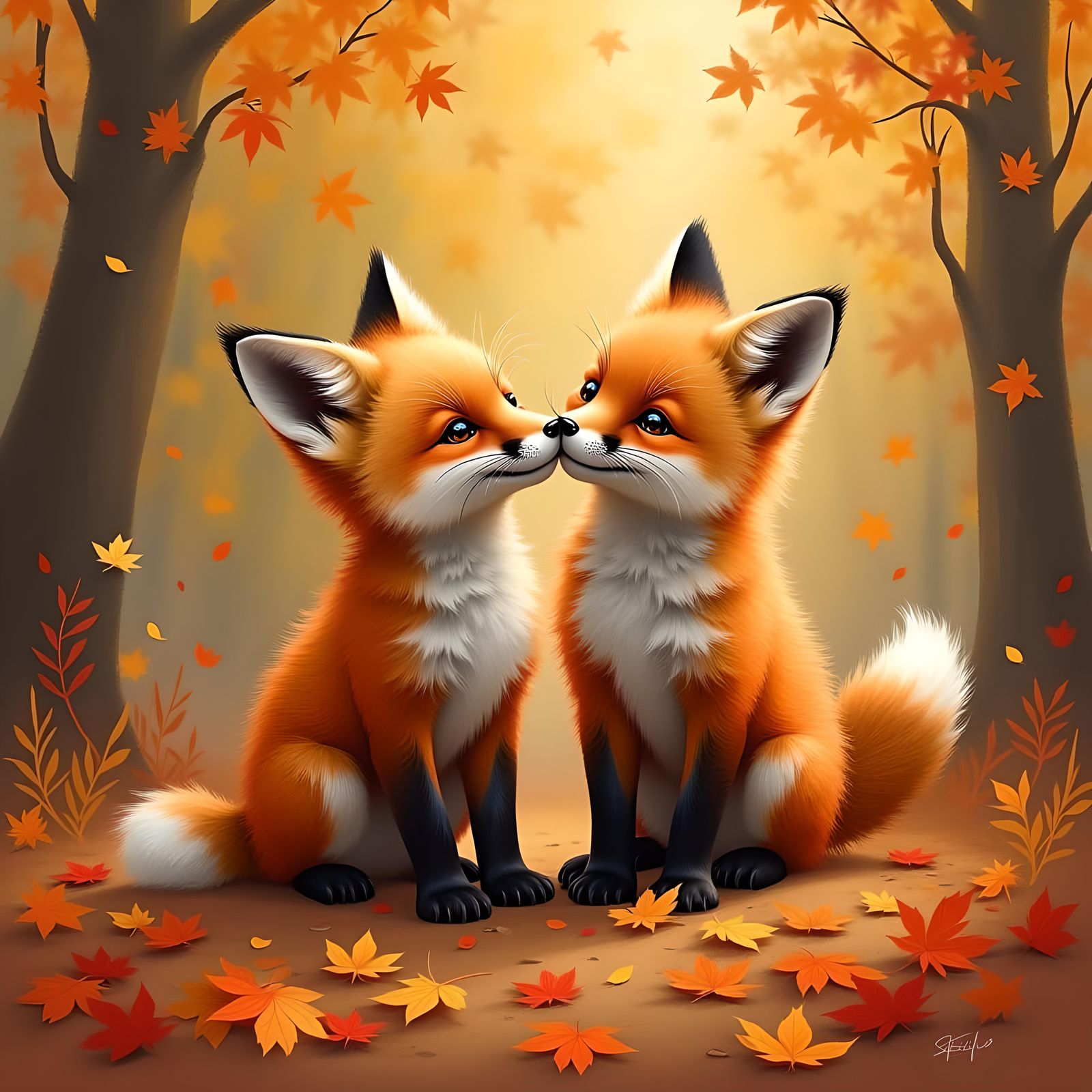 Autumn Foxes