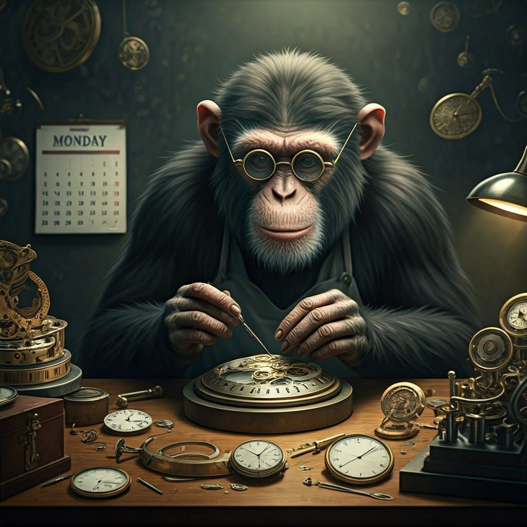 Monkey watchmaker   by @TomM