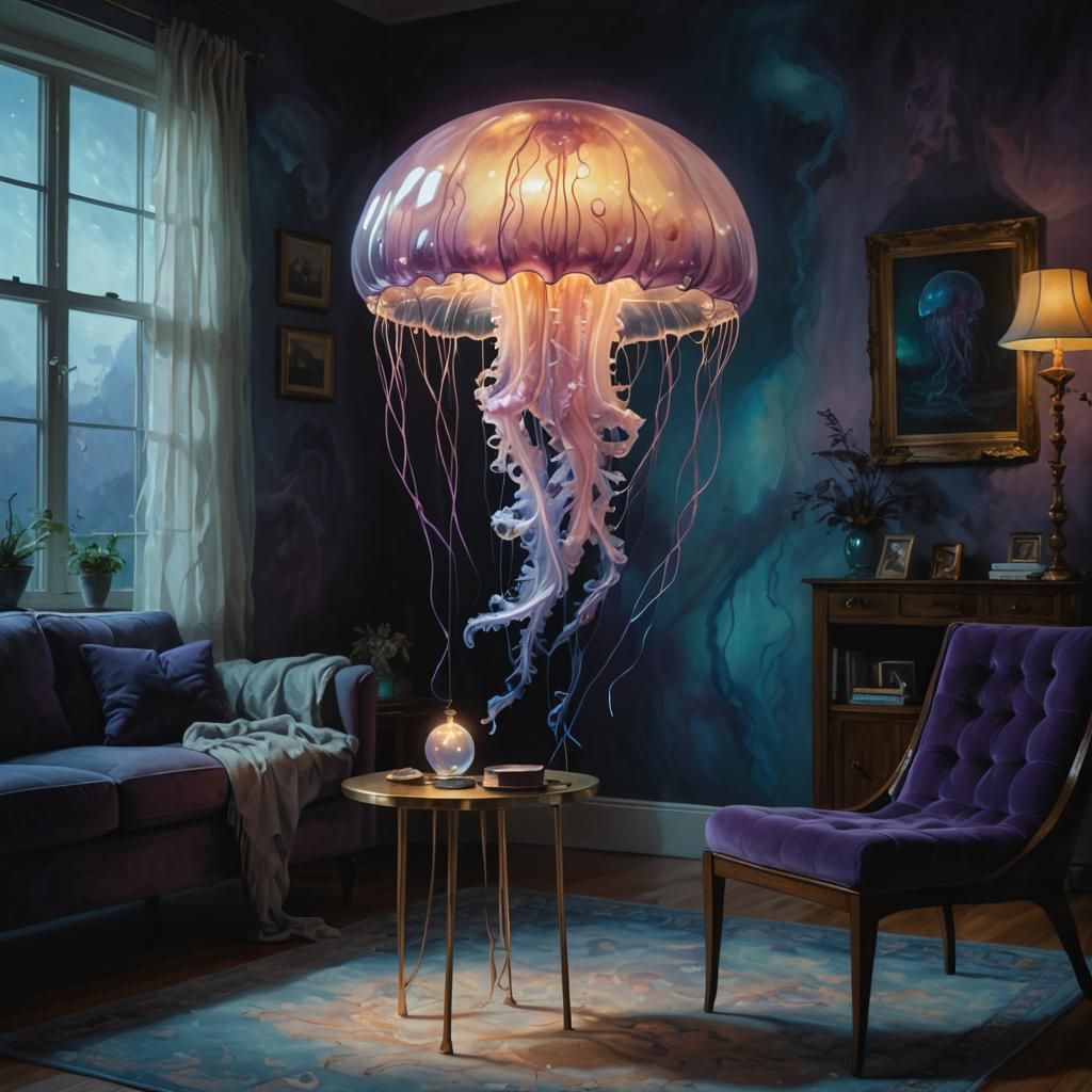 Jellyfish lamp  by @Andrachiel
