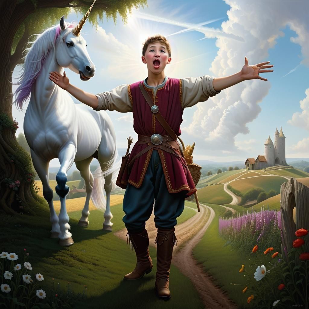 "Never play leapfrog with a unicorn!"