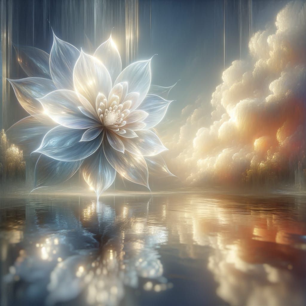 “A delicate, translucent glass flower  by @Daniel Cho