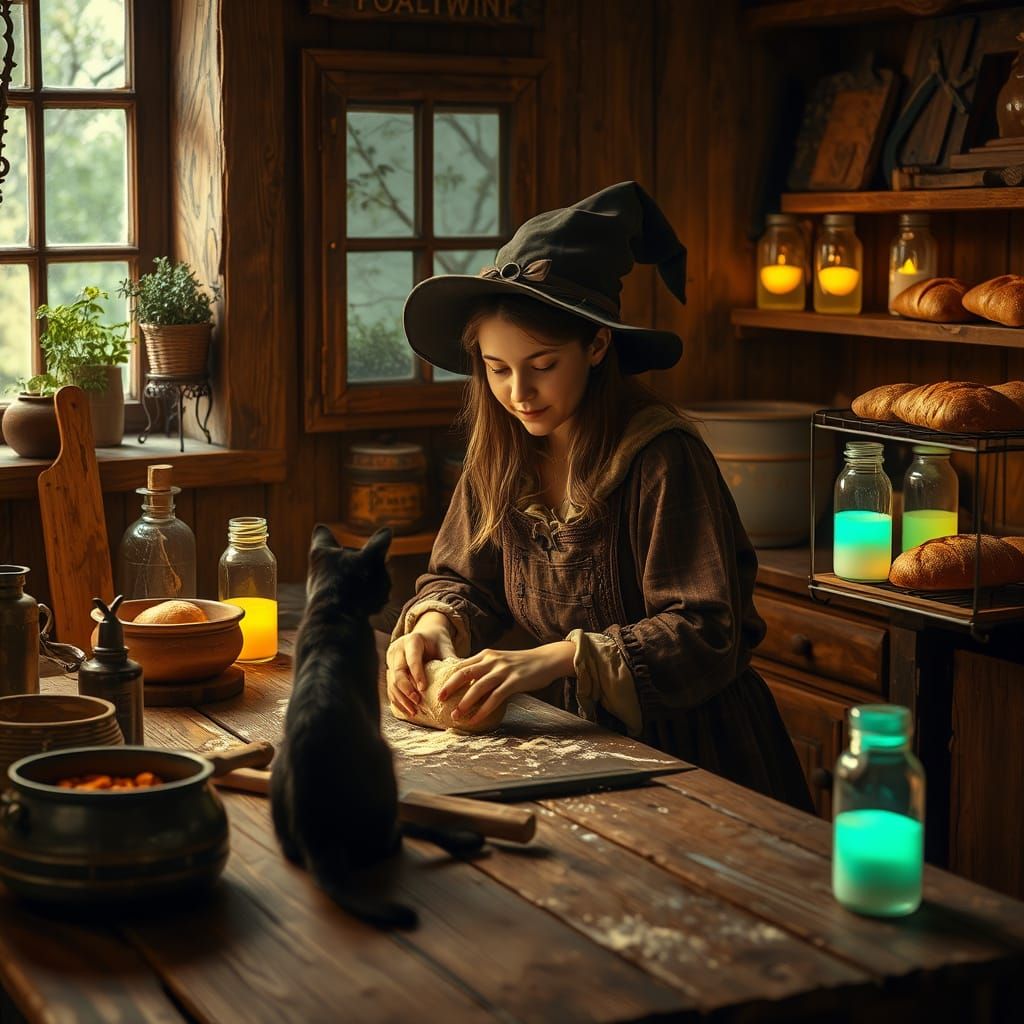 Kitchen witch in her favorite room  by @Staircase Flash