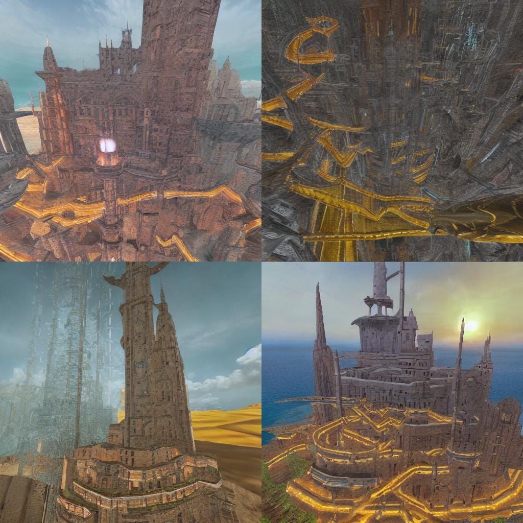 <lora:F-Zero GX:1.0> Fantasy Kingdom - Majestic castles, bus...