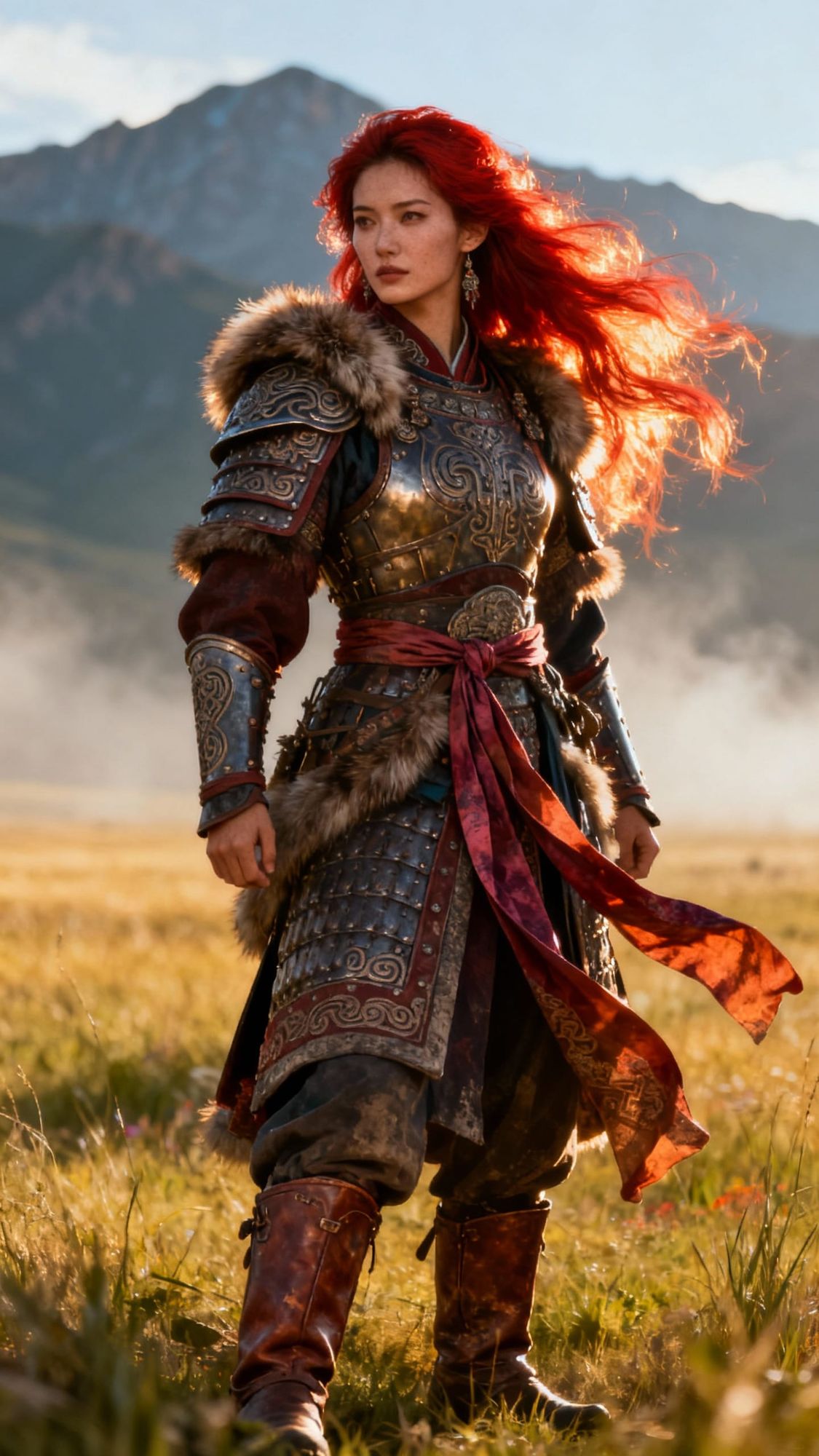 Mongolian Warrior by QueenQuill 