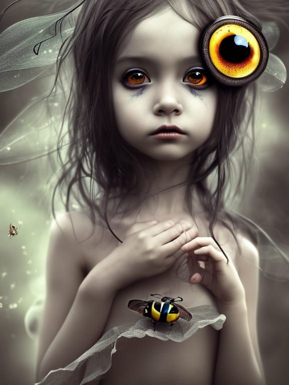 Beautiful Toddler Girl Dressed In Bee Costume AI Generated Artwork beautiful-toddler-girl-dressed-in-bee-costume-ai-generated-artwork