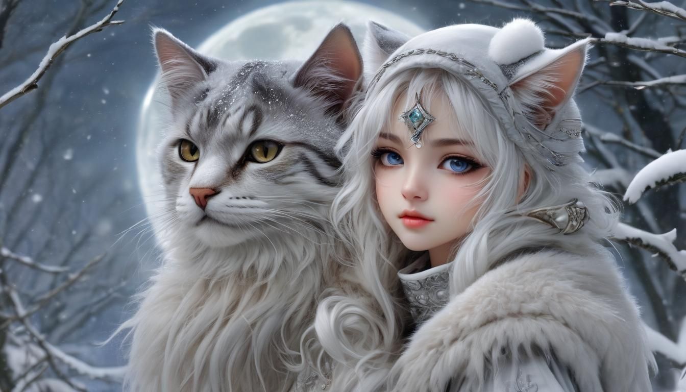 Cat Eyes in the snow.