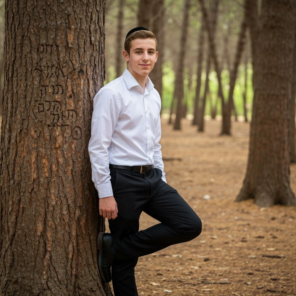 Ultra-Orthodox Man Smiling in Ben Shemen Forest