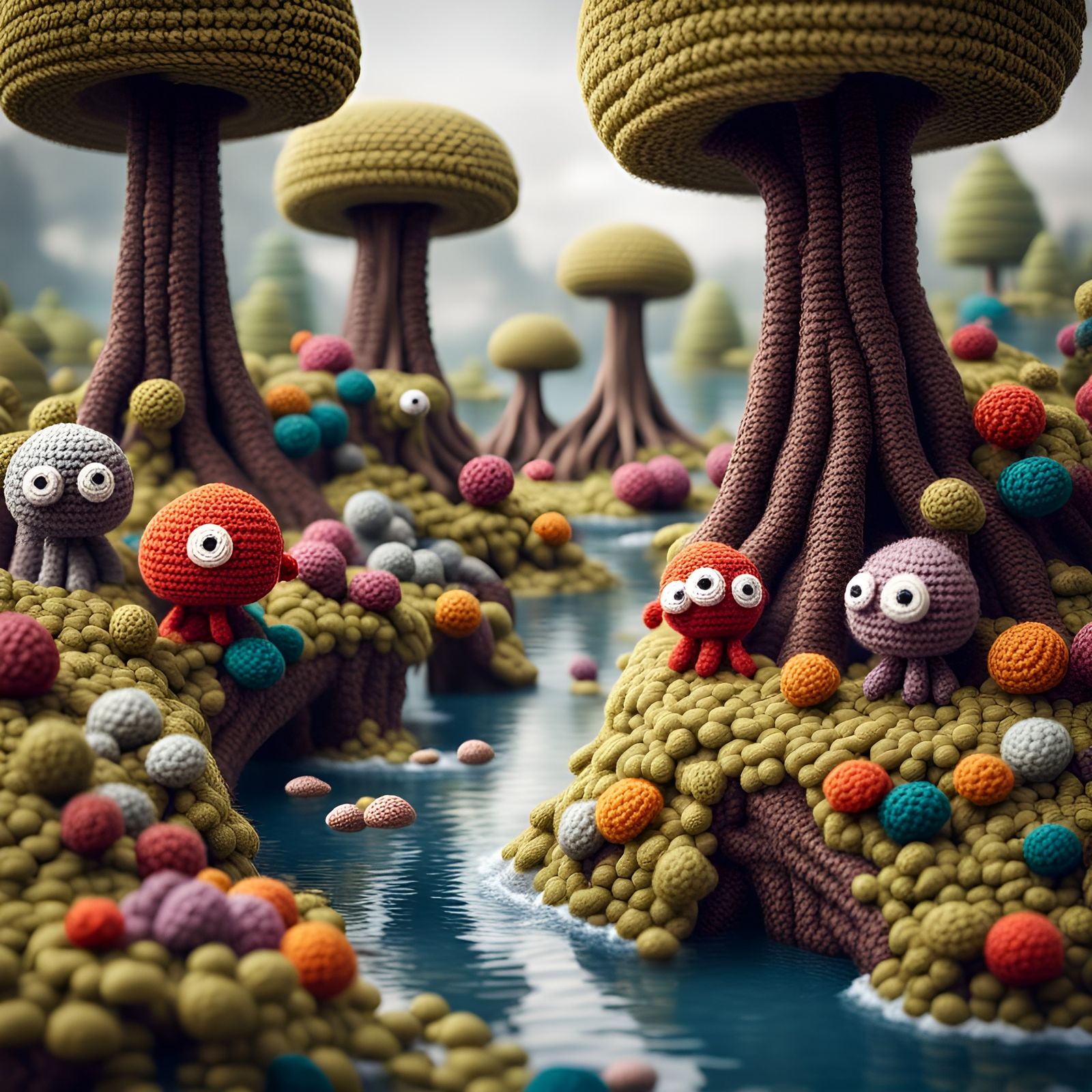 World of the friendly monsters  by @Mr Doodle