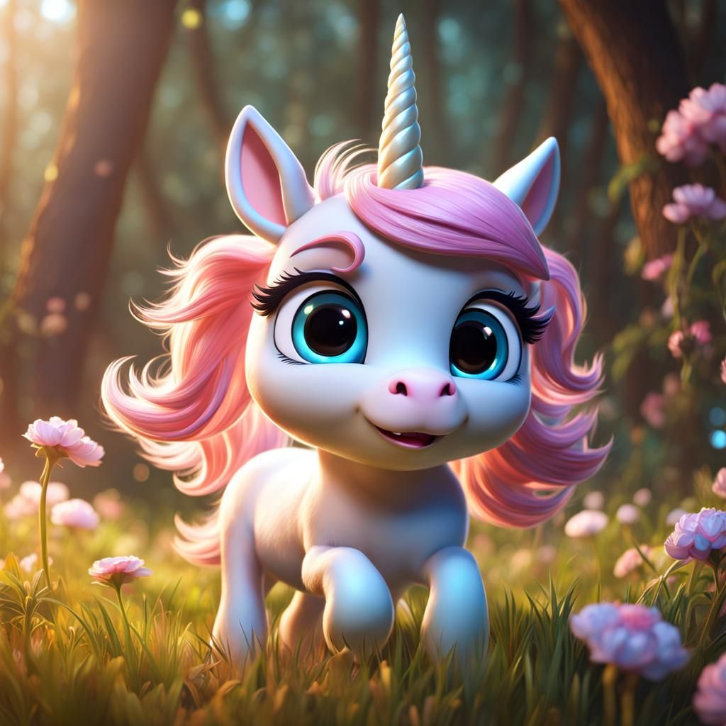 Little Unicorn - Ai Generated Artwork - Nightcafe Creator