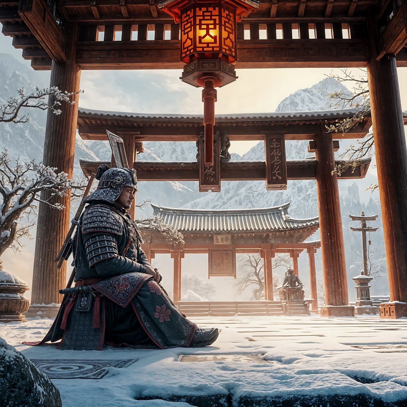 Snowy Samurai  by @Jake Naughton