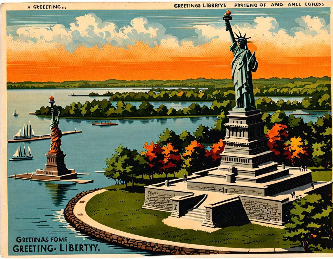 vintage postcard  by @fiercebearart