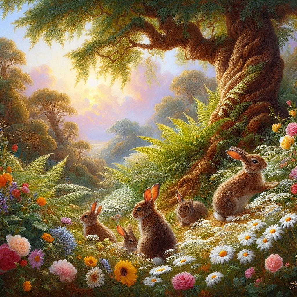 Beatrix Potter Style Rabbits