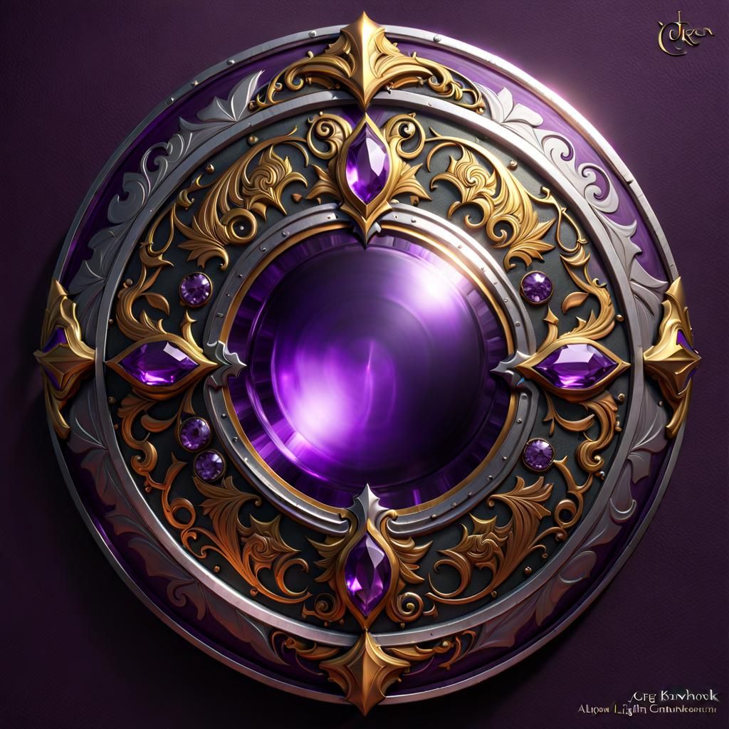 Amethyst Shield - AI Generated Artwork - NightCafe Creator