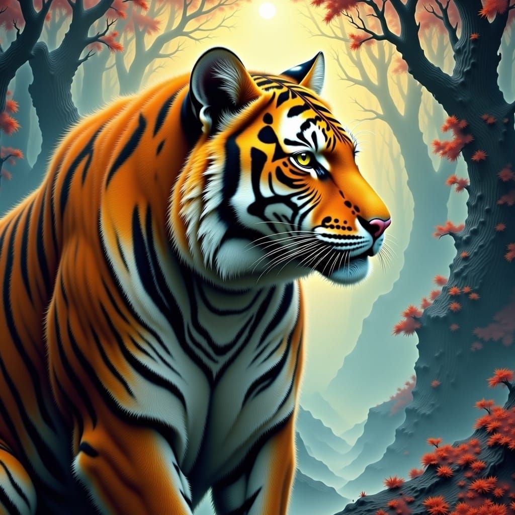  <lora:Zdzislaw Flux:1.0>tiger