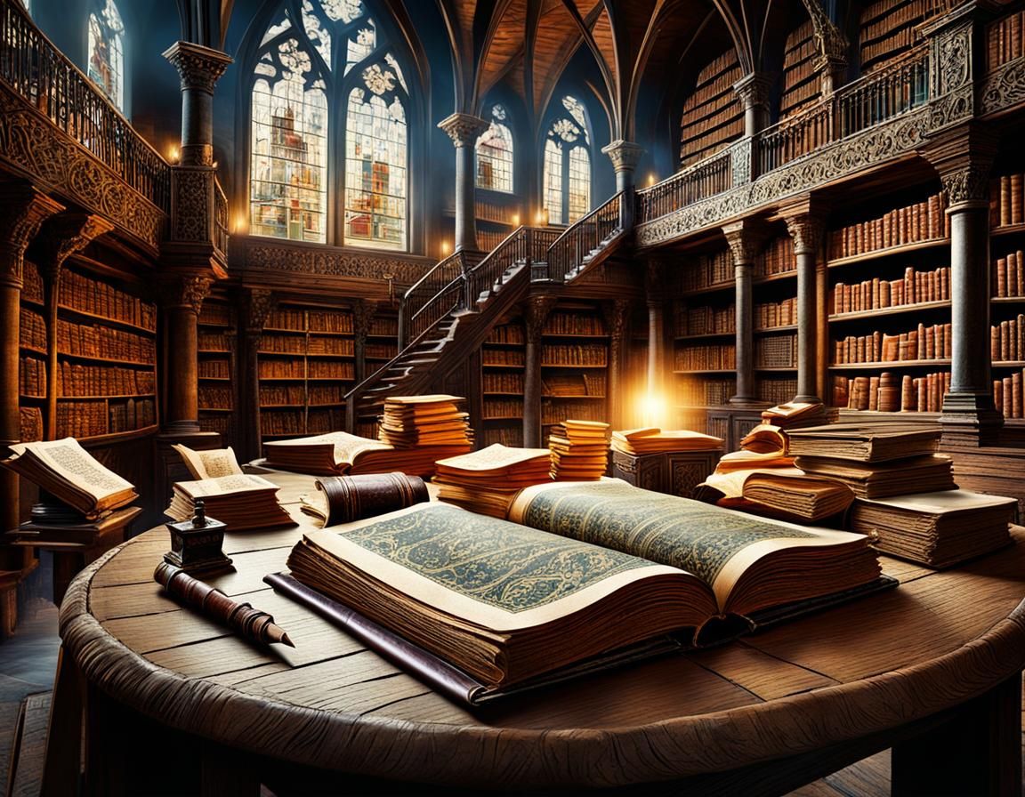 The Mystic Codex: Unveiling the Wonders of Ancient Libraries  by @Heralyn