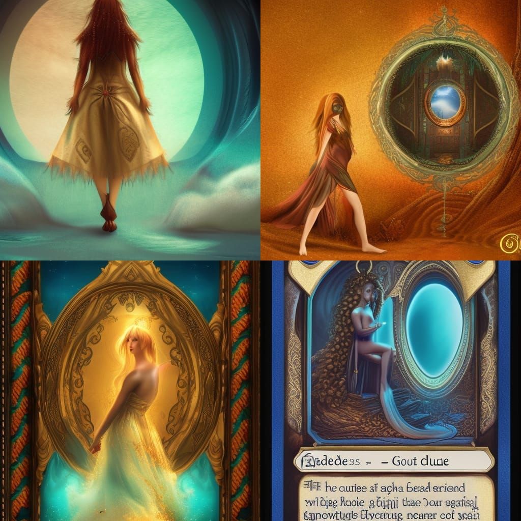 TIME GODDESS TRAPPED IN AN HOURGLASS FILLING WITH SAND
