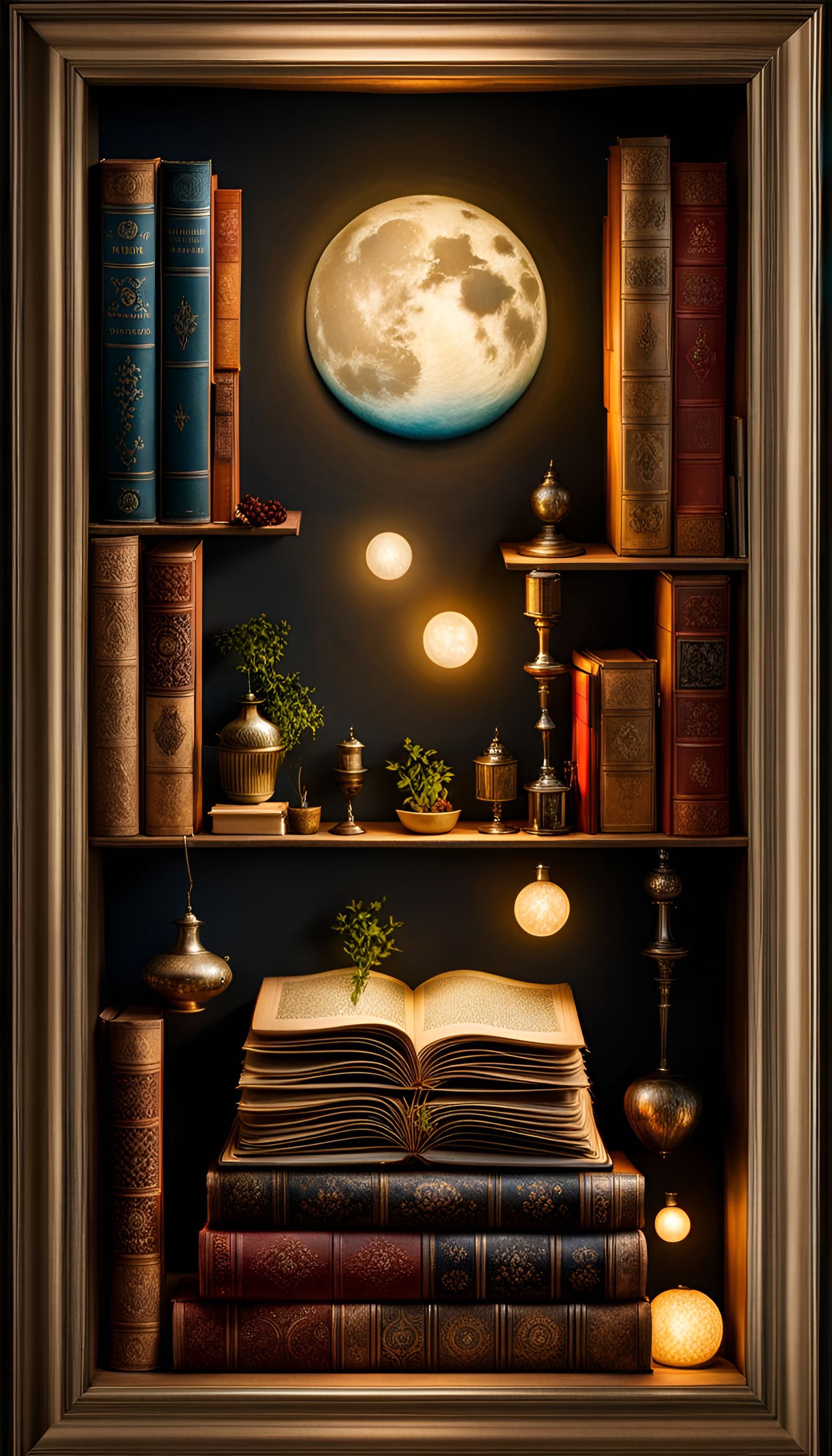 Shadowbox Book Display - AI Generated Artwork - NightCafe Creator