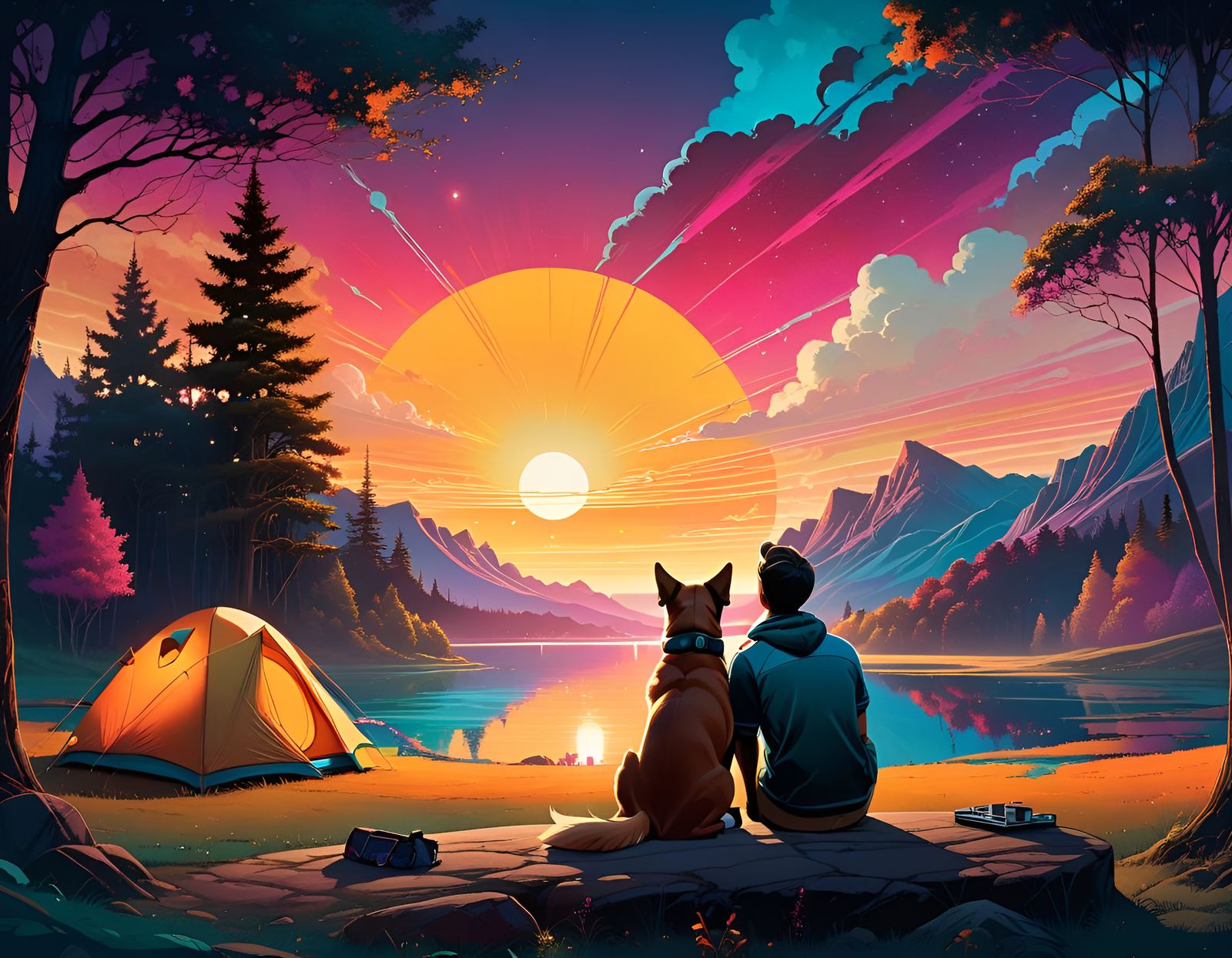 Camping with My Best Friend  by @Klaorman