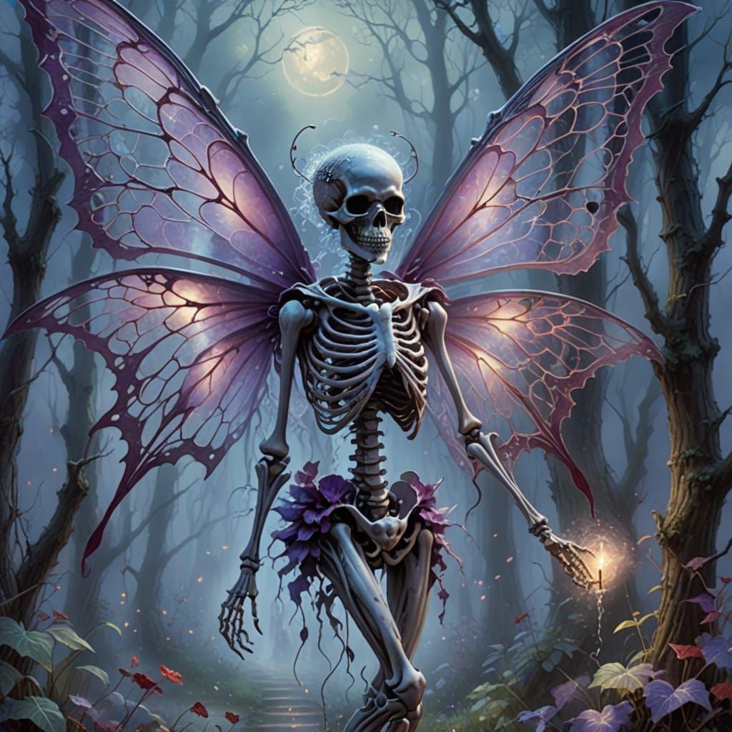 Ethereal Fairy in Whimsical Fantasy Scene
