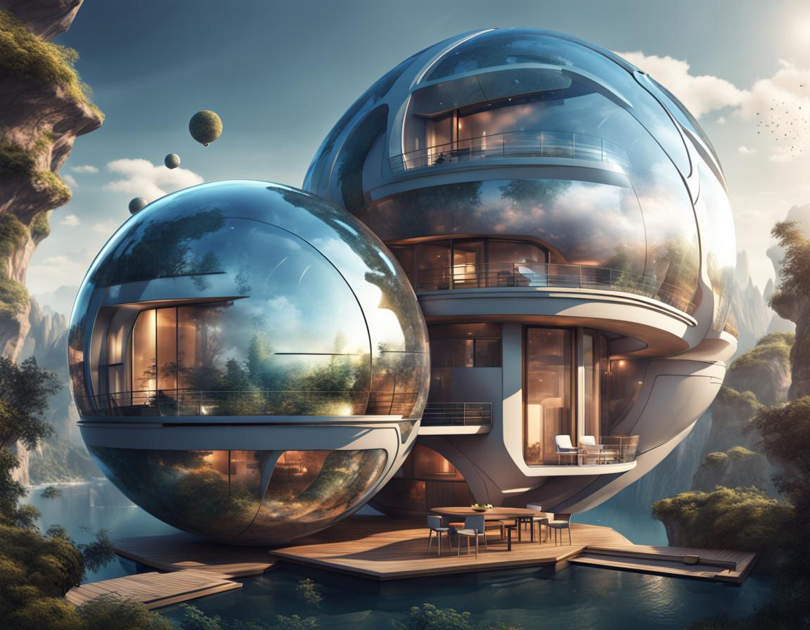 sphere shaped home  by @Edge