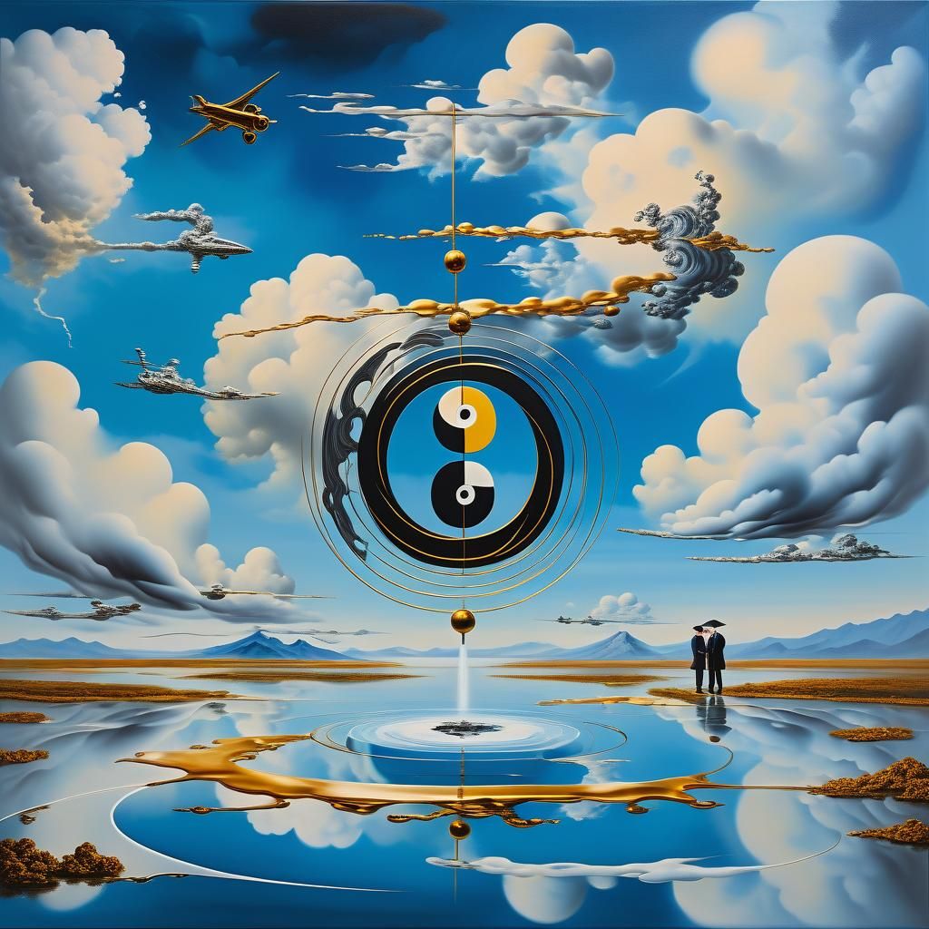 Surreal Abstract Art: Designers in a Cloudscape
