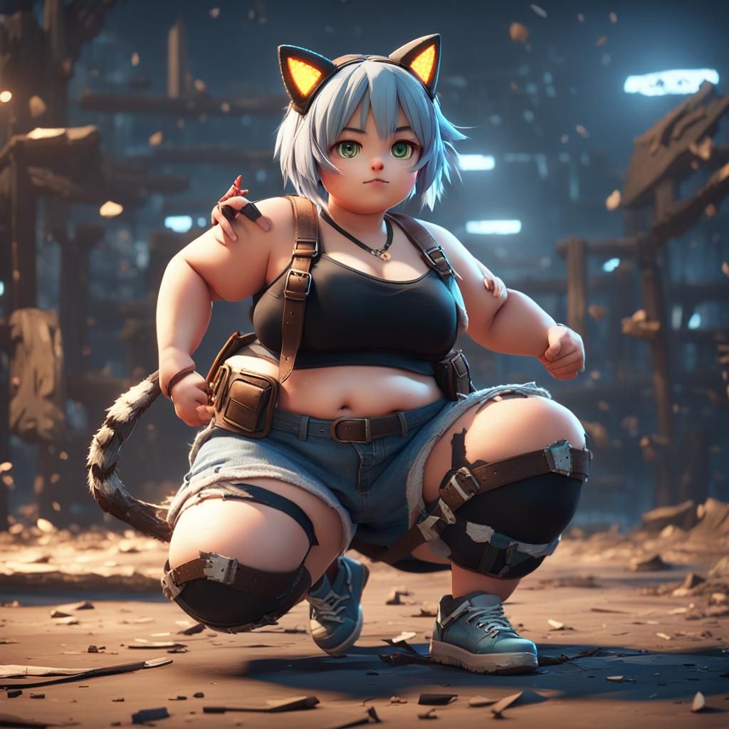 3d Fat anime girl - AI Generated Artwork - NightCafe Creator